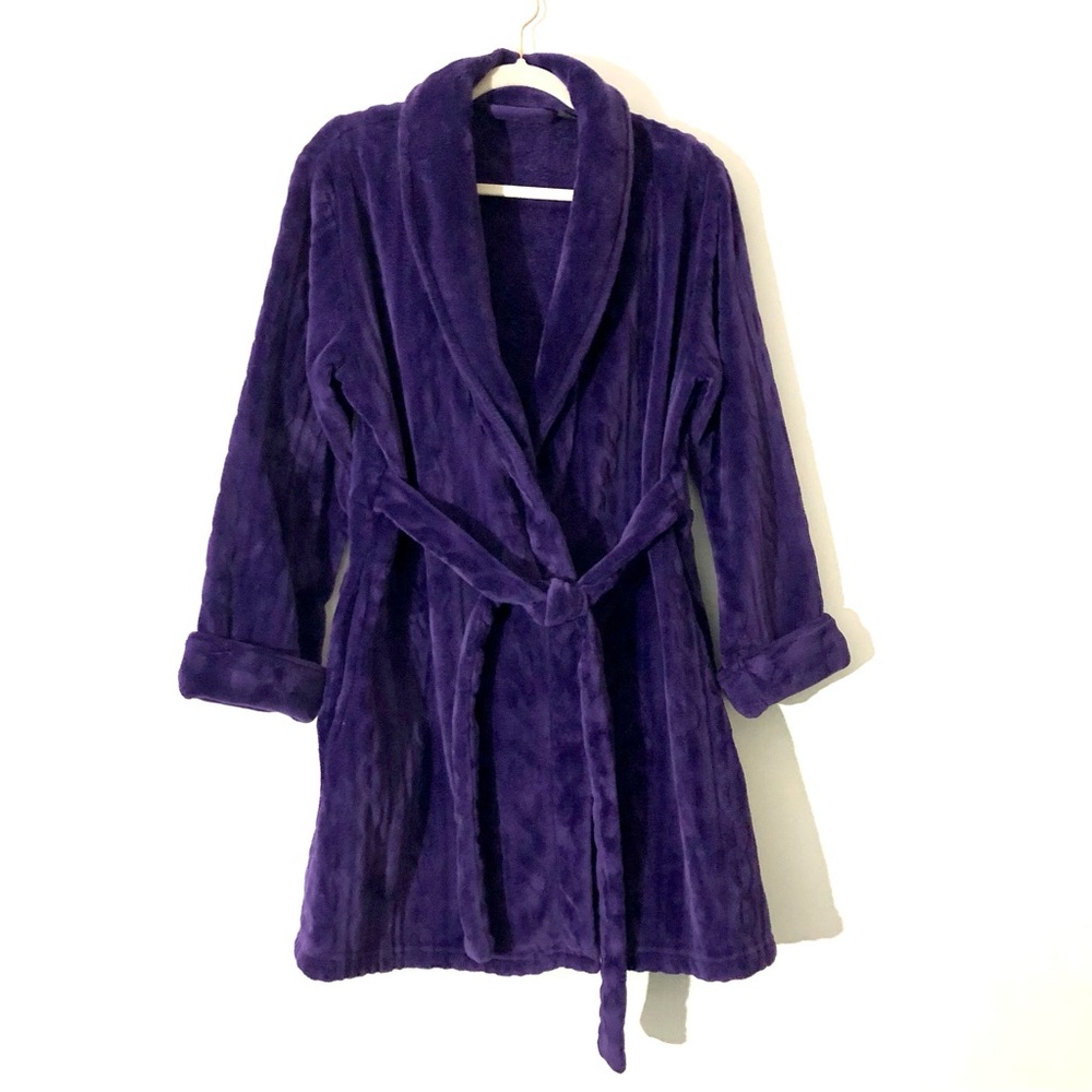 Covington Women’s Purple Plush Cozy Robe Size Small